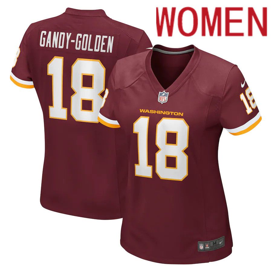 Women Washington Redskins #18 Antonio Gandy-Golden Nike Burgundy Primary Game NFL Jersey